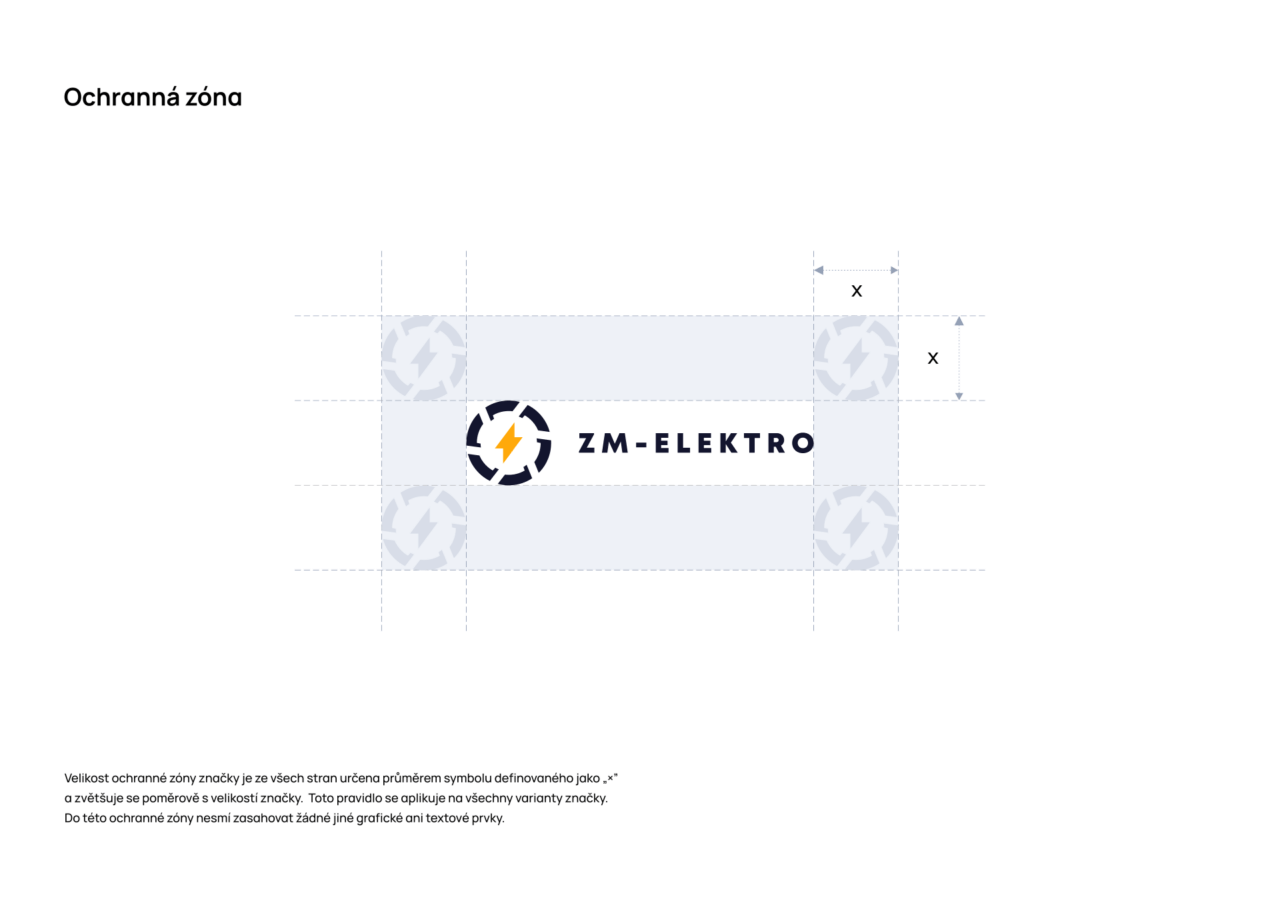 Ukázka brand manuálu pro společnost ZM-ELEKTRO